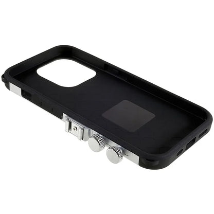 For iPhone 15 Pro Case with Neck Strap PU Leather+TPU+PC Vintage Camera Design Back Cover
