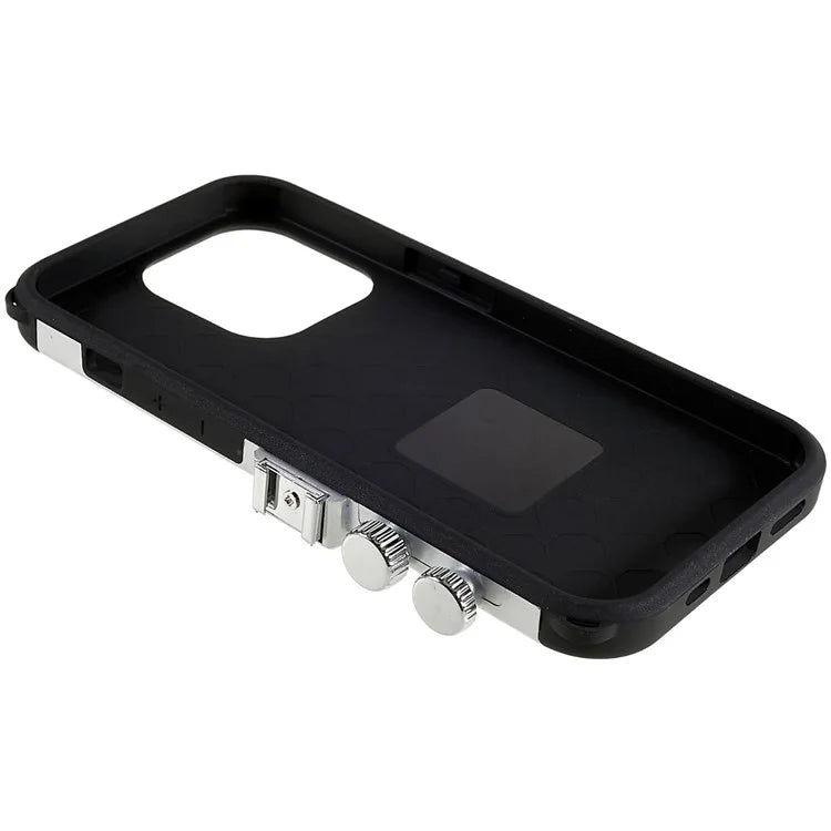 For iPhone 15 Pro Max Case with Lanyard Leather+TPU+PC Phone Cover Camera Design