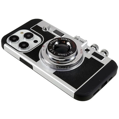 For iPhone 15 Pro Max Case with Lanyard Leather+TPU+PC Phone Cover Camera Design