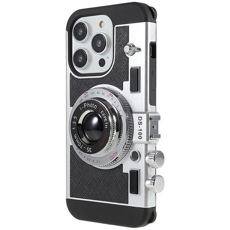 For iPhone 15 Pro Max Case with Lanyard Leather+TPU+PC Phone Cover Camera Design
