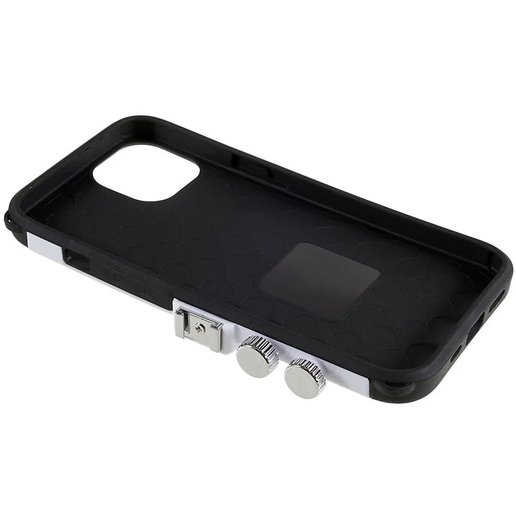 For iPhone 15 Plus Phone Case Vintage Style Camera Design Bump Proof Shell with Crossbody Strap