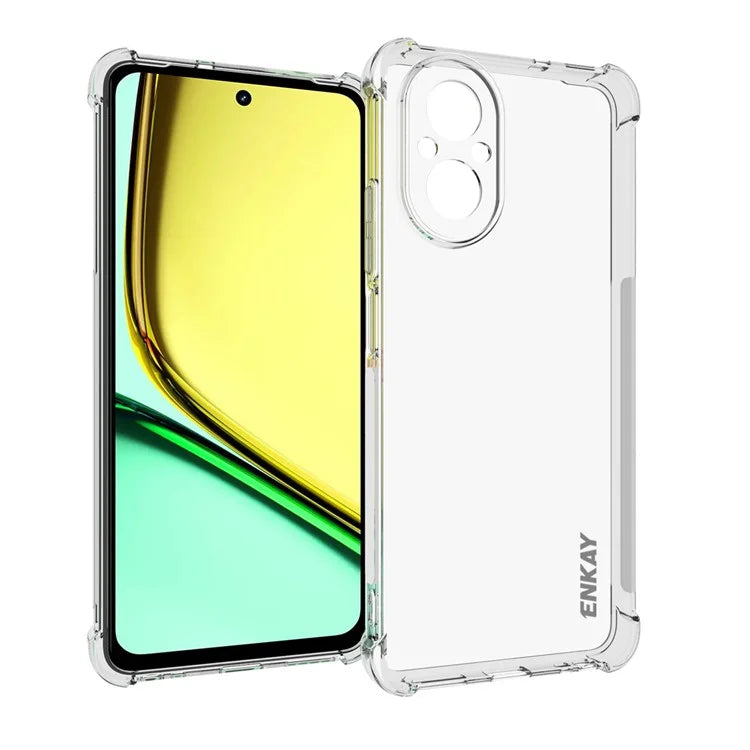 ENKAY HAT PRINCE For Realme C67 4G Clear Case Reinforced Corners TPU Mobile Phone Cover
