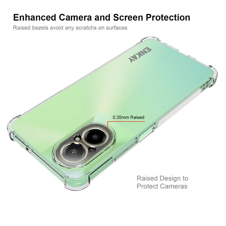 ENKAY HAT PRINCE For Realme C67 4G Clear Case Reinforced Corners TPU Mobile Phone Cover