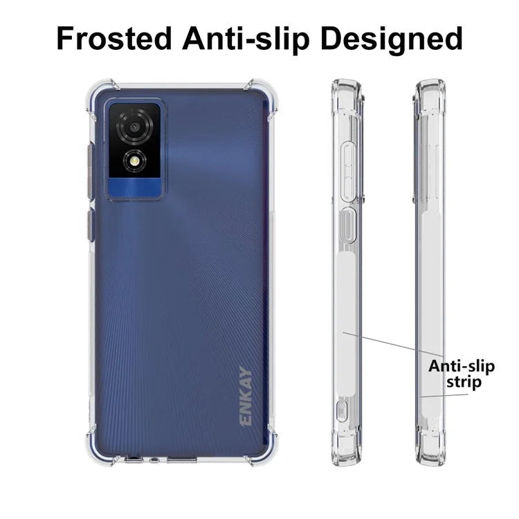 ENKAY HAT PRINCE For TCL 501 Case Drop-resistant TPU Transparent Phone Cover