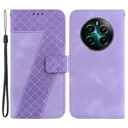 For Realme 12+ 5G / Narzo 70 Pro 5G Wallet Case 7-Shape PU Leather Protective Cover