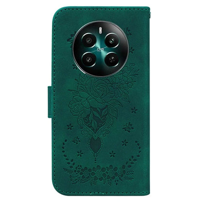 For Realme 12+ 5G / Narzo 70 Pro 5G Case PU Leather Flower Imprint Flip Wallet Cover