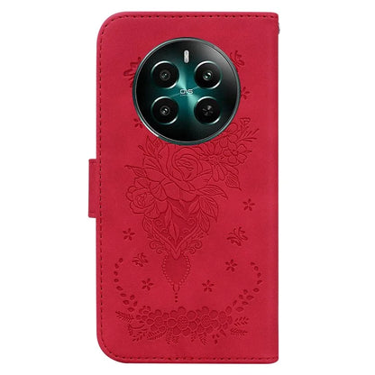 For Realme 12+ 5G / Narzo 70 Pro 5G Case PU Leather Flower Imprint Flip Wallet Cover