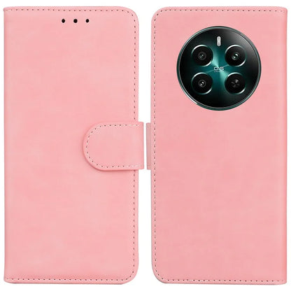 For Realme 12+ 5G / Narzo 70 Pro 5G Bump Proof Phone Cover Solid Color Leather Flip Stand Case