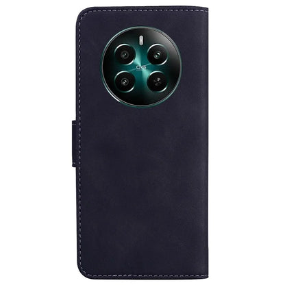 For Realme 12+ 5G / Narzo 70 Pro 5G Bump Proof Phone Cover Solid Color Leather Flip Stand Case