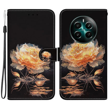 For Realme 12+ 5G / Narzo 70 Pro 5G Wallet Case Pattern Printed Anti-scratch Leather Phone Cover