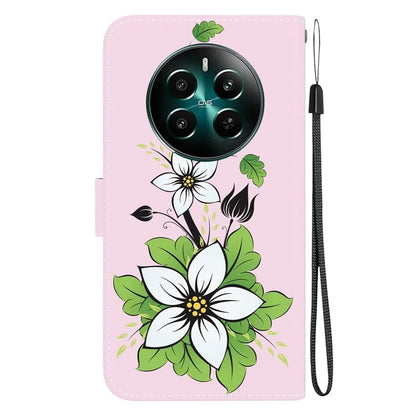 For Realme 12+ 5G / Narzo 70 Pro 5G Wallet Case Pattern Printed Anti-scratch Leather Phone Cover