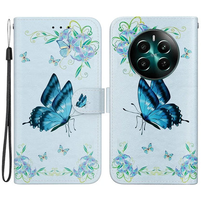 For Realme 12+ 5G / Narzo 70 Pro 5G Wallet Case Pattern Printed Anti-scratch Leather Phone Cover