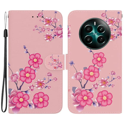For Realme 12+ 5G / Narzo 70 Pro 5G Wallet Case Pattern Printed Anti-scratch Leather Phone Cover