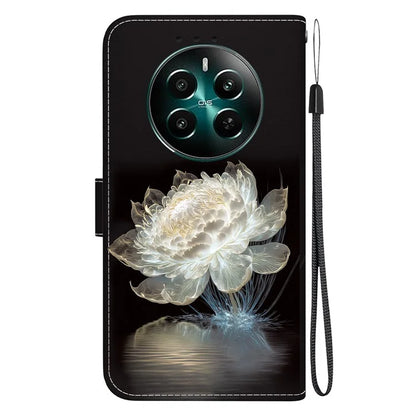 For Realme 12+ 5G / Narzo 70 Pro 5G Wallet Case Pattern Printed Anti-scratch Leather Phone Cover