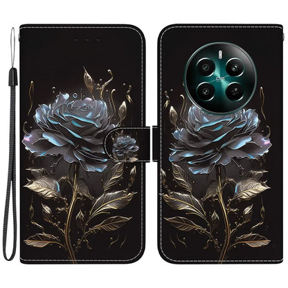 For Realme 12+ 5G / Narzo 70 Pro 5G Wallet Case Pattern Printed Anti-scratch Leather Phone Cover