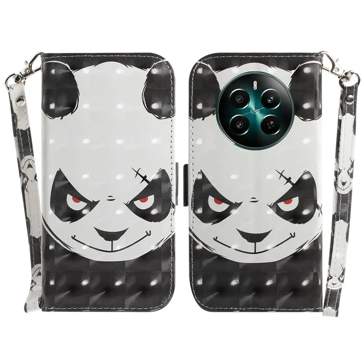 For Realme 12+ 5G / Narzo 70 Pro 5G Wallet Case Pattern Printing Phone Leather Cover