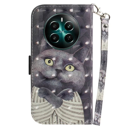 For Realme 12+ 5G / Narzo 70 Pro 5G Wallet Case Pattern Printing Phone Leather Cover
