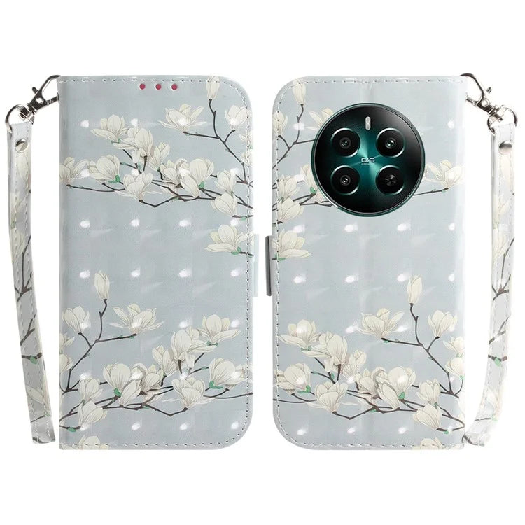 For Realme 12+ 5G / Narzo 70 Pro 5G Wallet Case Pattern Printing Phone Leather Cover