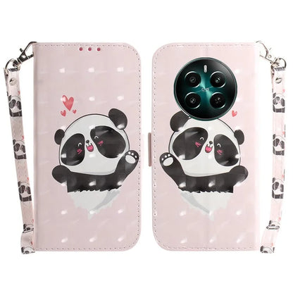 For Realme 12+ 5G / Narzo 70 Pro 5G Wallet Case Pattern Printing Phone Leather Cover