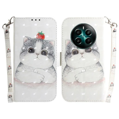 For Realme 12+ 5G / Narzo 70 Pro 5G Wallet Case Pattern Printing Phone Leather Cover