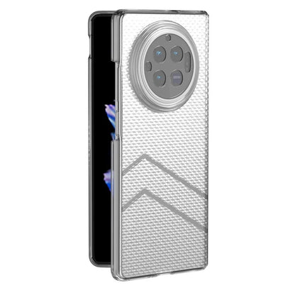 For vivo X Fold3 Clear Case Wave Texture Matte Hard PC Protective Phone Cover