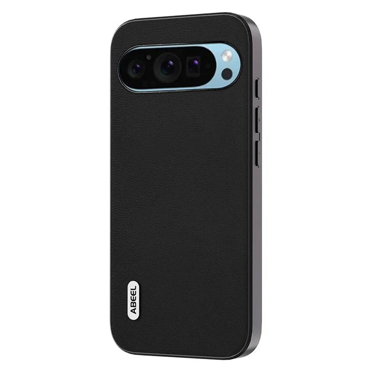 ABEEL For Google Pixel 9 / Pixel 9 Pro Phone Case Textured Leather Coated PC+TPU Back Cover