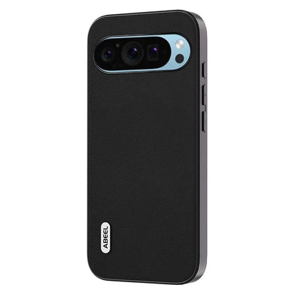 ABEEL For Google Pixel 9 / Pixel 9 Pro Phone Case Textured Leather Coated PC+TPU Back Cover