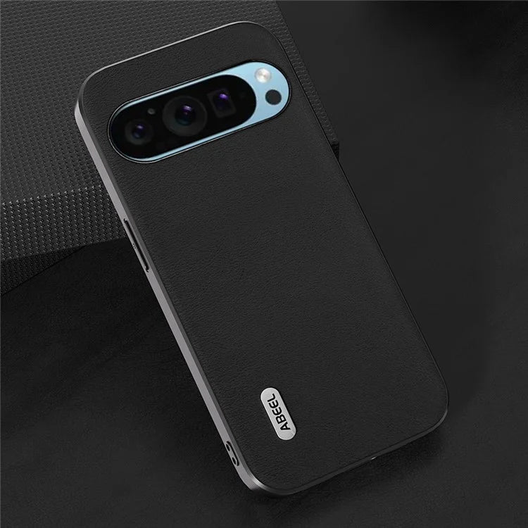 ABEEL For Google Pixel 9 / Pixel 9 Pro Phone Case Textured Leather Coated PC+TPU Back Cover