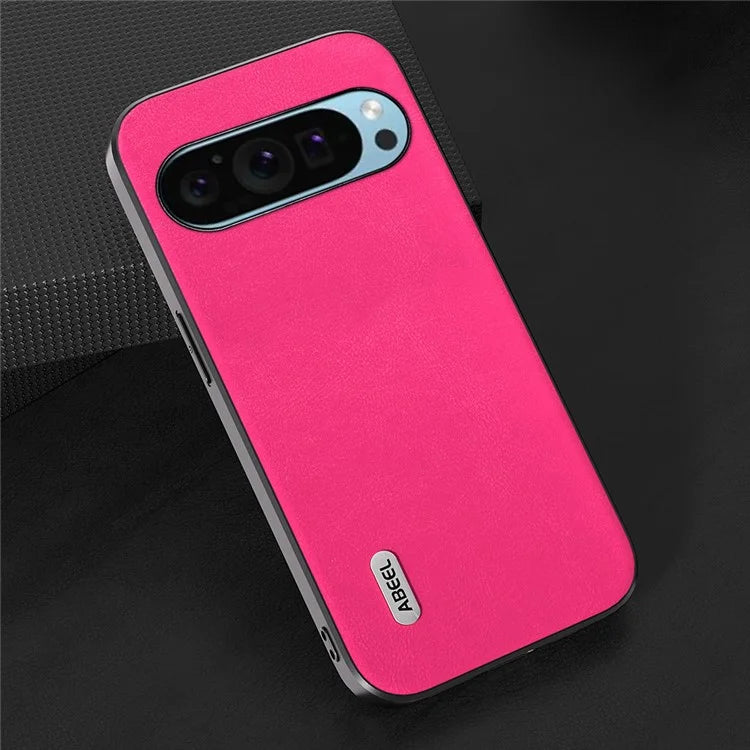 ABEEL For Google Pixel 9 / Pixel 9 Pro Phone Case Textured Leather Coated PC+TPU Back Cover