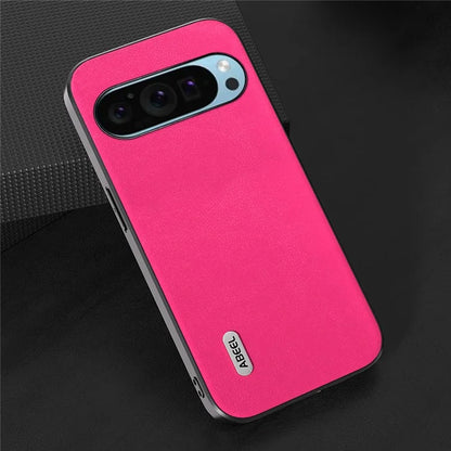 ABEEL For Google Pixel 9 / Pixel 9 Pro Phone Case Textured Leather Coated PC+TPU Back Cover
