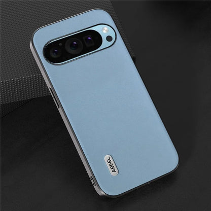 ABEEL For Google Pixel 9 / Pixel 9 Pro Phone Case Textured Leather Coated PC+TPU Back Cover