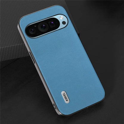 ABEEL For Google Pixel 9 / Pixel 9 Pro Phone Case Textured Leather Coated PC+TPU Back Cover