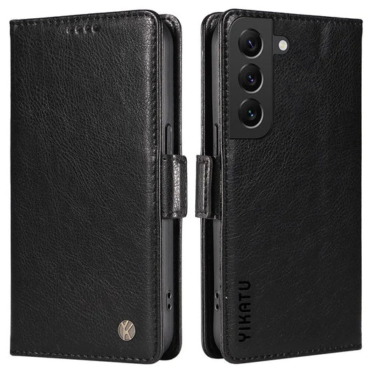 YIKATU YK-007 For Samsung Galaxy S21 4G / S21 5G Leather Phone Cover with Magnetic Side Closure