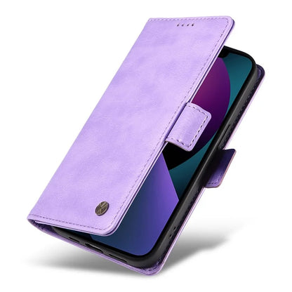 YIKATU YK-007 For iPhone 13 Wallet Case Litchi Texture Leather Stand Phone Cover