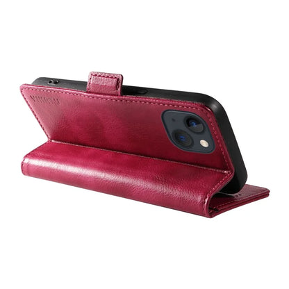 YIKATU YK-007 For iPhone 13 Wallet Case Litchi Texture Leather Stand Phone Cover