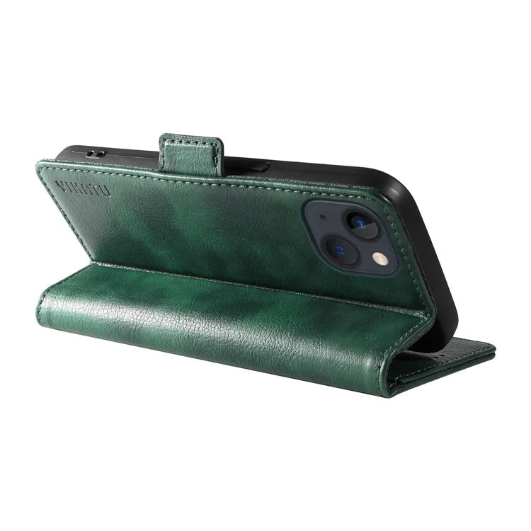 YIKATU YK-007 For iPhone 13 Wallet Case Litchi Texture Leather Stand Phone Cover