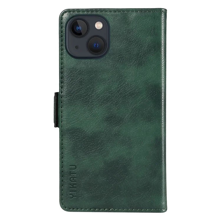 YIKATU YK-007 For iPhone 13 Wallet Case Litchi Texture Leather Stand Phone Cover