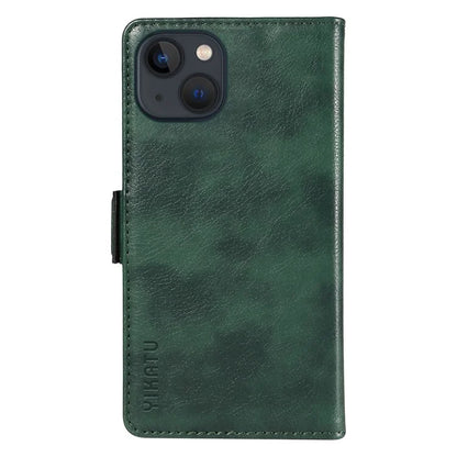 YIKATU YK-007 For iPhone 13 Wallet Case Litchi Texture Leather Stand Phone Cover