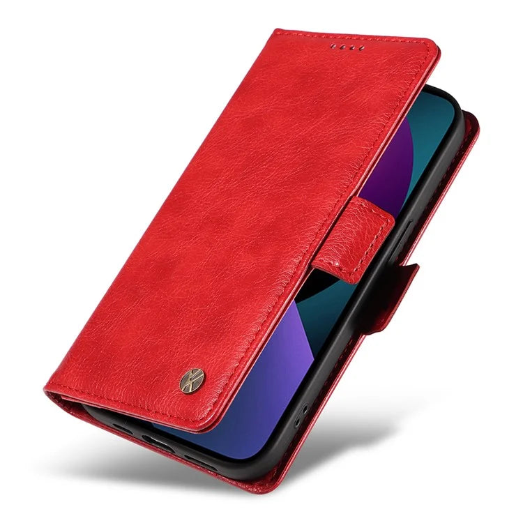 YIKATU YK-007 For iPhone 13 Wallet Case Litchi Texture Leather Stand Phone Cover
