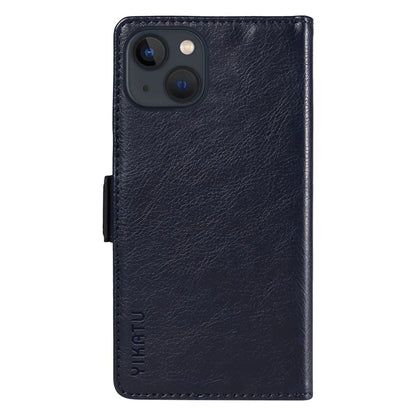 YIKATU YK-007 For iPhone 13 Wallet Case Litchi Texture Leather Stand Phone Cover