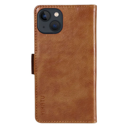 YIKATU YK-007 For iPhone 13 Wallet Case Litchi Texture Leather Stand Phone Cover