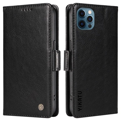 YIKATU YK-007 For iPhone 12 / 12 Pro Leather Case Wallet Protective Phone Cover