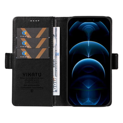 YIKATU YK-007 For iPhone 12 / 12 Pro Leather Case Wallet Protective Phone Cover