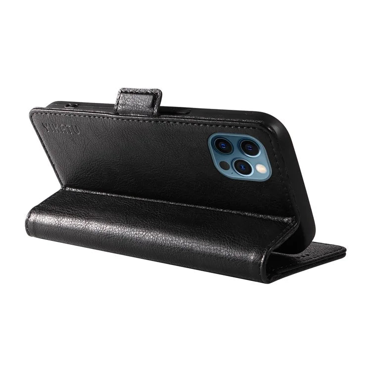 YIKATU YK-007 For iPhone 12 / 12 Pro Leather Case Wallet Protective Phone Cover