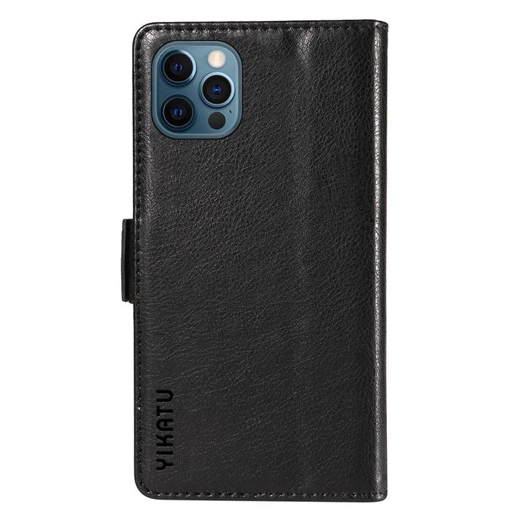 YIKATU YK-007 For iPhone 12 / 12 Pro Leather Case Wallet Protective Phone Cover