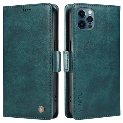 YIKATU YK-007 For iPhone 12 / 12 Pro Leather Case Wallet Protective Phone Cover