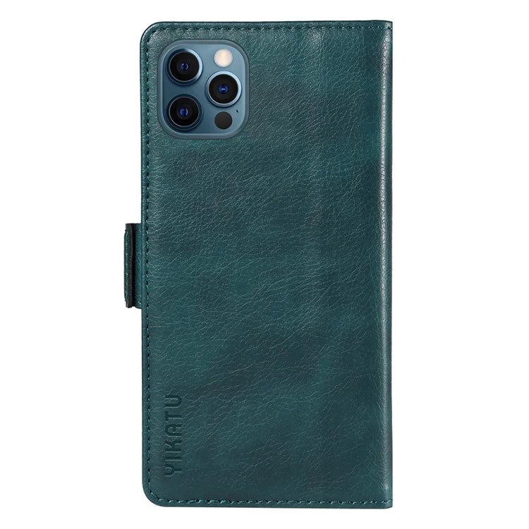 YIKATU YK-007 For iPhone 12 / 12 Pro Leather Case Wallet Protective Phone Cover