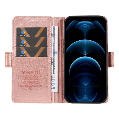 YIKATU YK-007 For iPhone 12 / 12 Pro Leather Case Wallet Protective Phone Cover