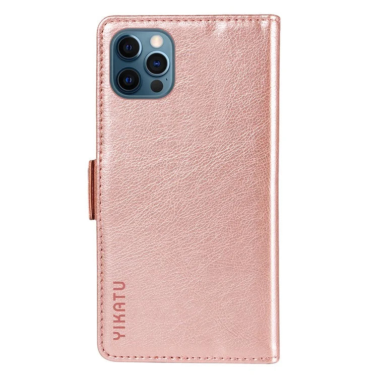 YIKATU YK-007 For iPhone 12 / 12 Pro Leather Case Wallet Protective Phone Cover