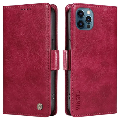 YIKATU YK-007 For iPhone 12 / 12 Pro Leather Case Wallet Protective Phone Cover